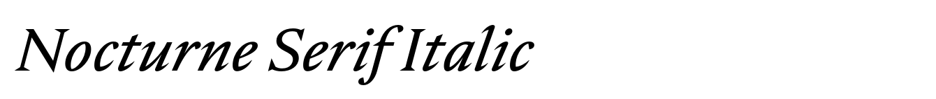 Nocturne Serif Italic image